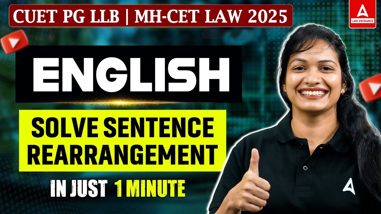 CUET PG LLB English Language | Sentence Rearrangement | CUET PG LLB ...