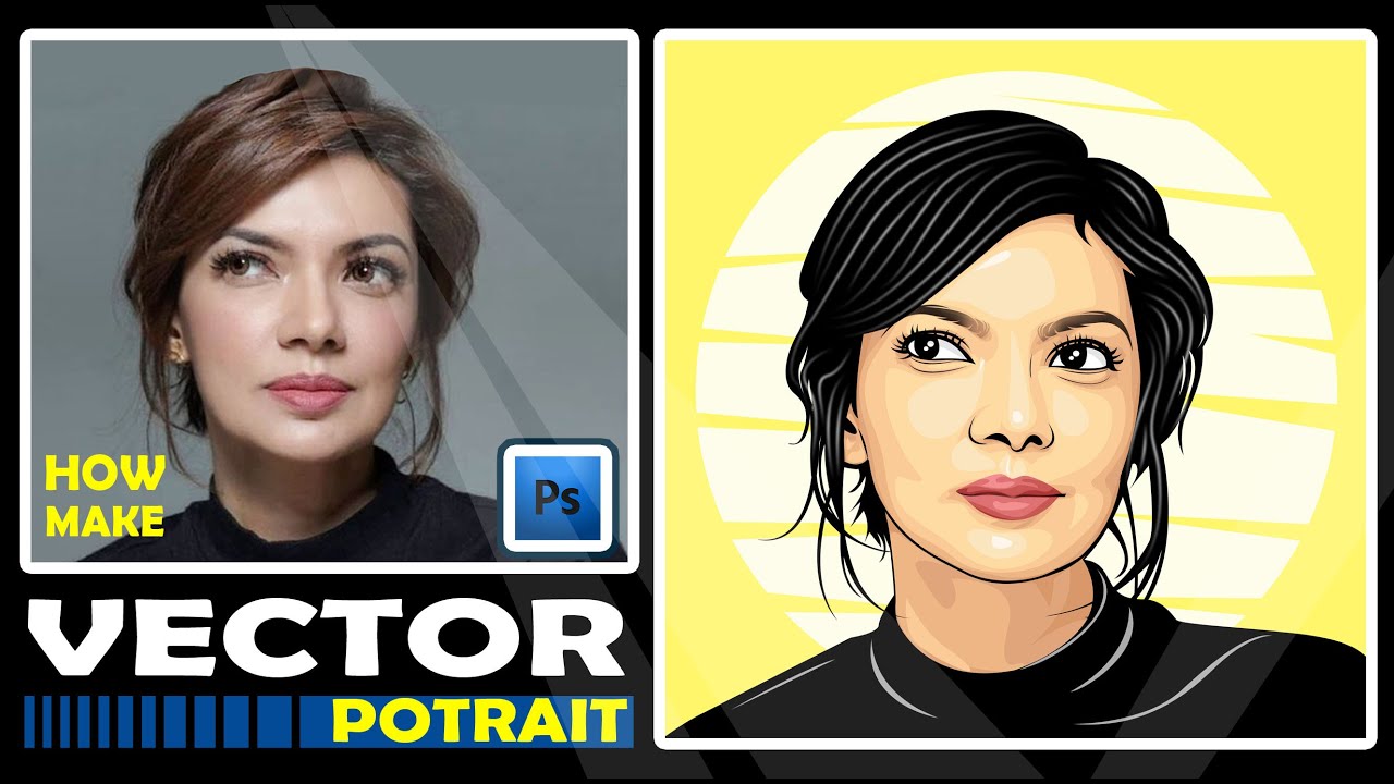 Cara Membuat Vektor Wajah Menggunakan Photoshop Make Vector Potrait Full Part Youtube