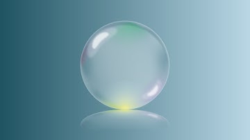 Blue Glass Ball On Light BackGround Illustrator Tutorial