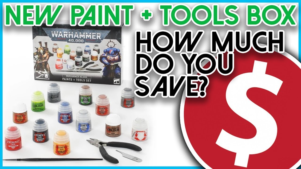 How much VALUE and SAVINGS is in the NEW Paint and Tools box for Warhammer  40k 