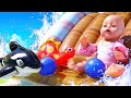 Купаем Беби Бон в бассейне - Играем в куклы Baby Born - Видео для девочек игры дочки матери