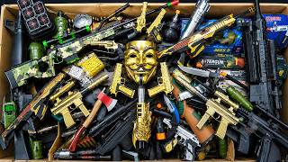 ULTIMATE Toy Weapons Box Reveal! Gold Desert Eagle, Tactical Rifles &amp; Secret Hacker Gear Unboxed