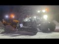 Ljungby l13 ripping packed snowice with drivex ice ripping blade assisted by a cat 930k  jcb 413