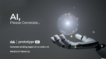 Generate a landing page with no code x AI - Prototypr.ai