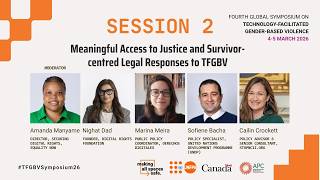 Session 2 | Meaningful Access to Justice and Survivor-centred Legal Responses to TFGBV