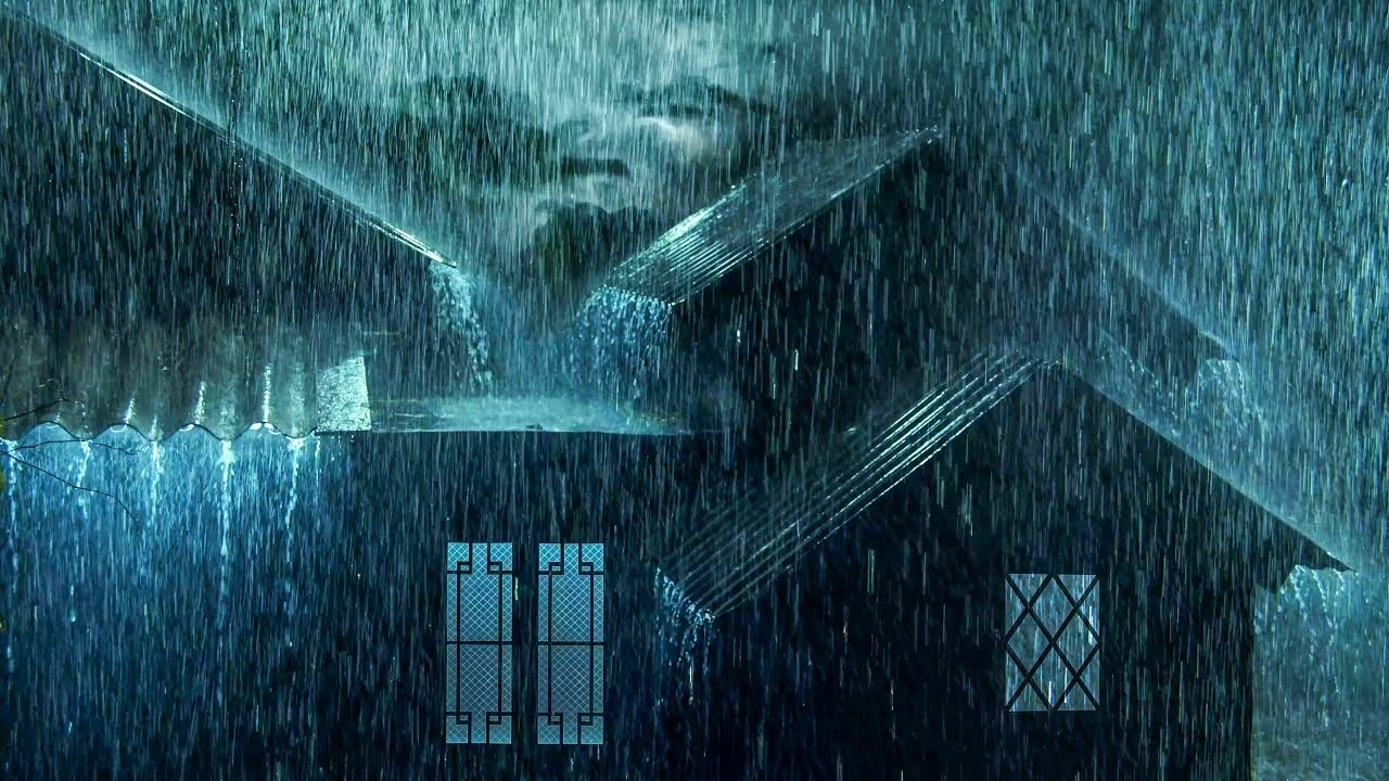 ⚡Powerful Thunderstorm Rain Sounds for Sleeping | Heavy Rainstorm & rain on tin roof with thunder⛈️