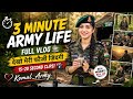 देखो मेरी फौजी की जिंदगी | 3 Minute Full Army Vlog 🇮🇳 | 3 minute shorts clip Full Video | Komal_Army