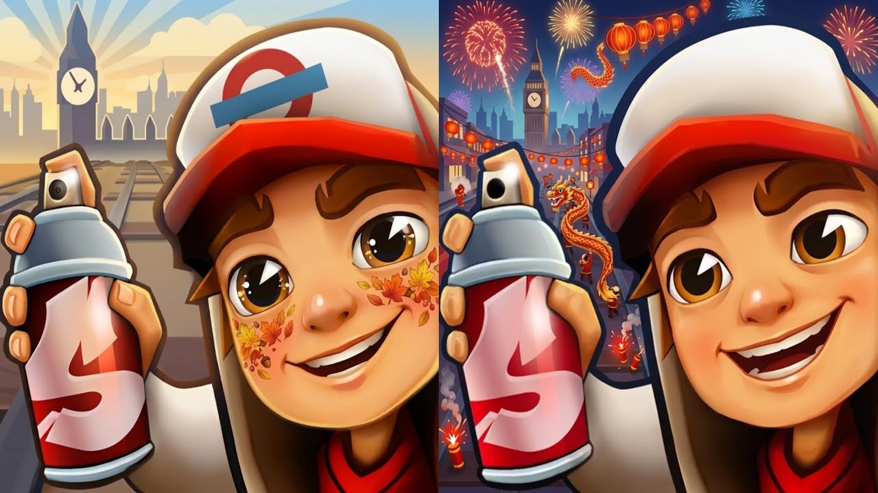 Subway Surfers : London 2023 [Thanksgiving] 🆚 London 2026 [Lunar New Year] Map Comparison