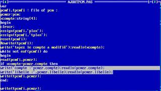 PROGRAMME MODIFIER EN PASCAL