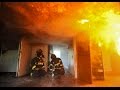 Inside a burning house