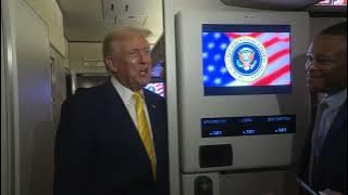 President Trump Gaggles with Press on Air Force One, Nov. 14, 2025