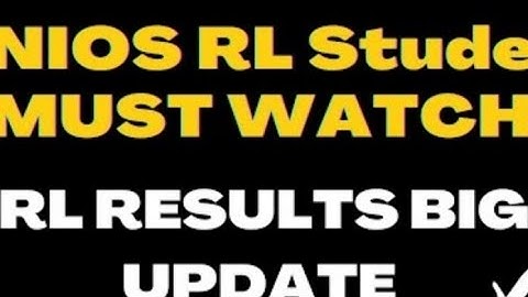 NIOS LATEST NEWS TODAY. #nios #niosaprilresultsout #RL #RW