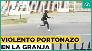 Mujer en lanzada al suelo en violento portonazo en La Granja