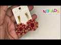 Nuevos aretes de cristales y mostacillas en colaboracion con WWW.NBEADS.COM