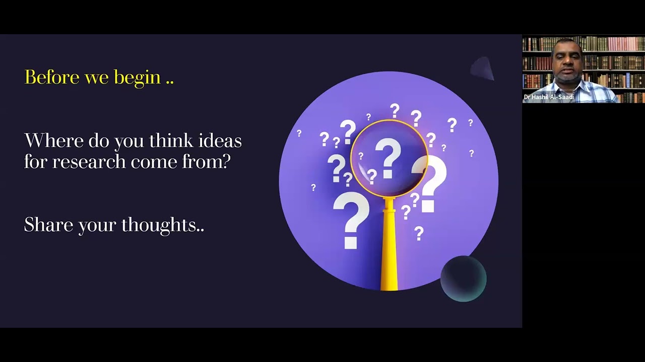 How to choose a research topic? by Dr Hashil Al-Saadi