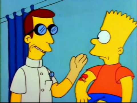 Bart Se Fait Faire Un Tattoo Les Simpson Qc Youtube