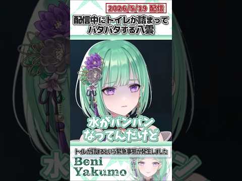 配信中にトイレが詰まってバタバタする八雲【八雲べに/ぶいすぽっ！/切り抜き】#shorts