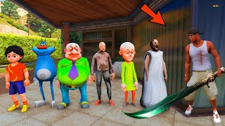 Franklin Playing Hide And Seek With Granny And Motu Patlu With Superpower || Gta 5 Gameplay