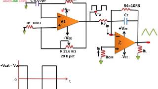 Triangular Wave Generator Using Op Amp Part 1 (हिन्दी )