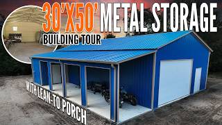 30'x50' Royal Blue Texas Metal Storage | Story Behind This Custom Build!! | WolfSteel Buildings