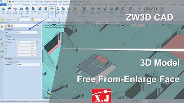 ZW3D คู่มือ สอนการใช้งาน CAD - Edit Face - Enlarge Face