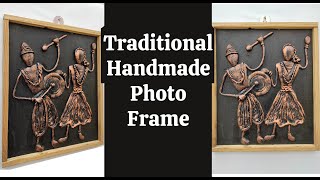Making Beautiful Traditional Couple Handmade Photo Frame | Clay Art