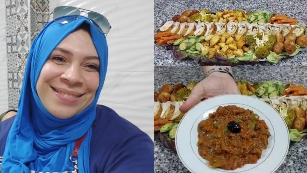 عندك صدر الدجاج😀اوا راه باقي الحال جبتليك طبق رئيسي كامل مكمول 👌🇲🇦🤗 