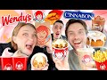 Tasting VIRAL Celebrity Foods! WENDY’S and CINNABON New Menu Items!!!