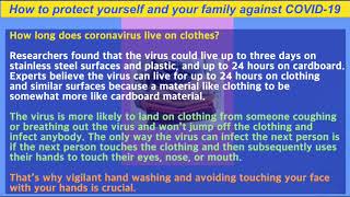 How Long Does Coronavirus Live on Clothes?