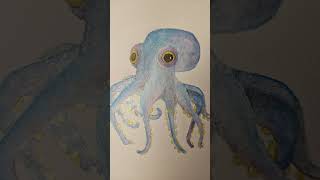 Creatures of the sea #watercolor #art #artist #painting #aquarelle #shorts #絵画