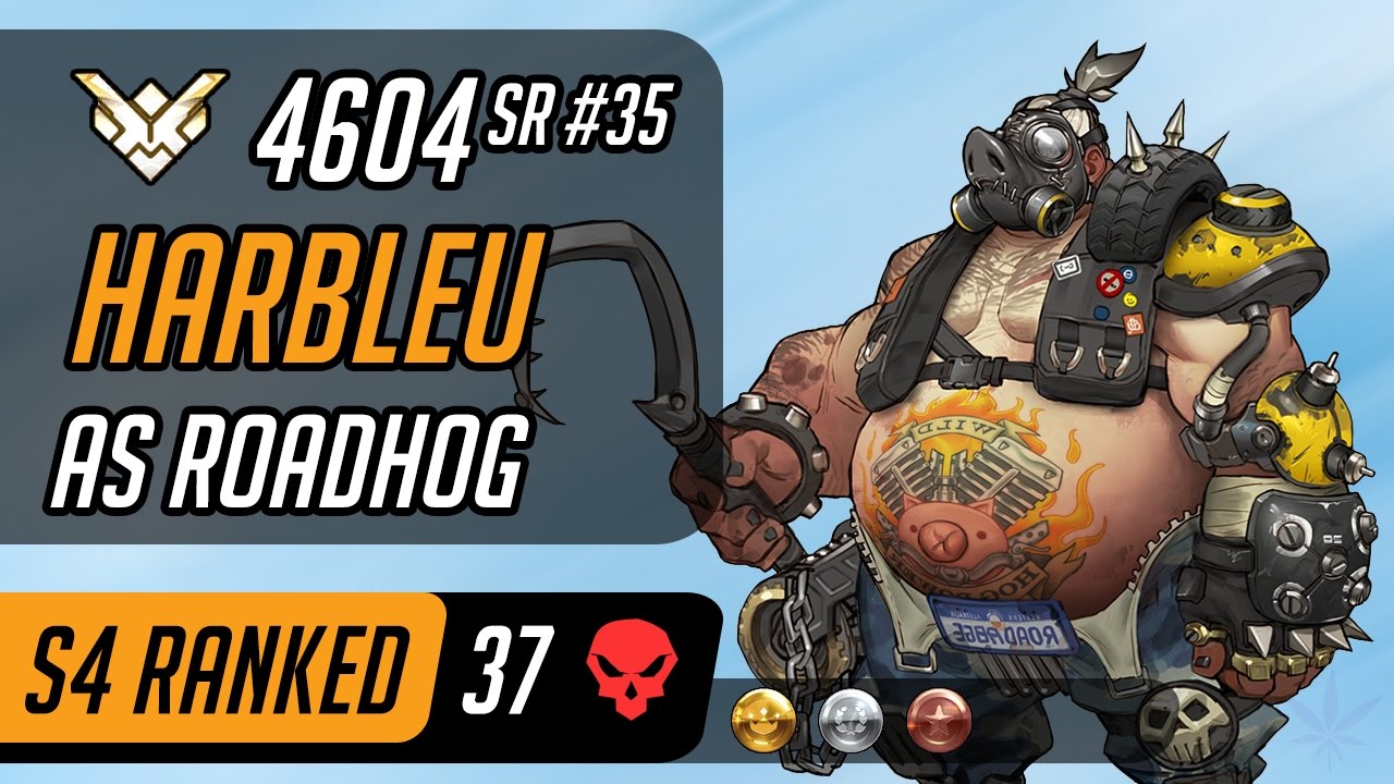 Harbleu as Roadhog & Zarya in Volskaya Industries [S4 - Grand Master - 37 elimi - 4604 SR - Rank 35]