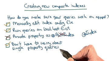Creating New Composite Indexes - Developing Scalable Apps with Java
