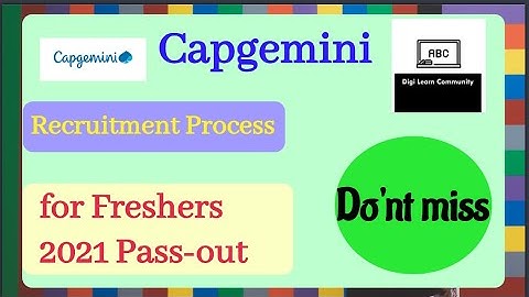 Capgemini 2021 Batch Updated Selection Process | Test Pattern Detailed Video | Digi Learn Community