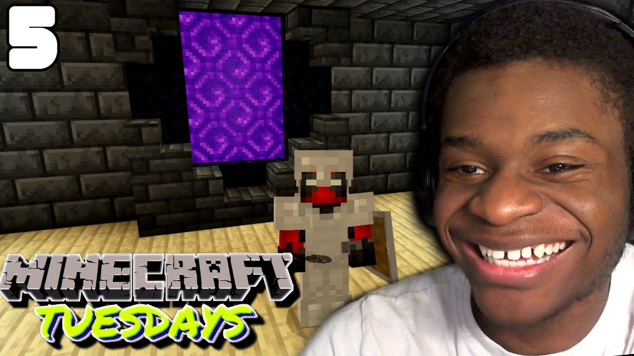 BUILDING MY PORTAL ROOM! | Minecraft Tuesdays - Episode 5 - YouTube