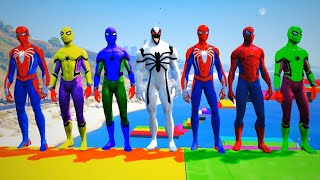 Epic 552 GTA 5 Ragdoll Battle - Spider-Man vs Minions & Hulk #HADI4T5GAMING