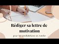 Candidatures en master 2  rdiger sa lettre de motivation