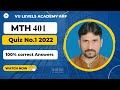 MTH401  Quiz No 1 Spring 2022 Solved by Nadeem Iqbal