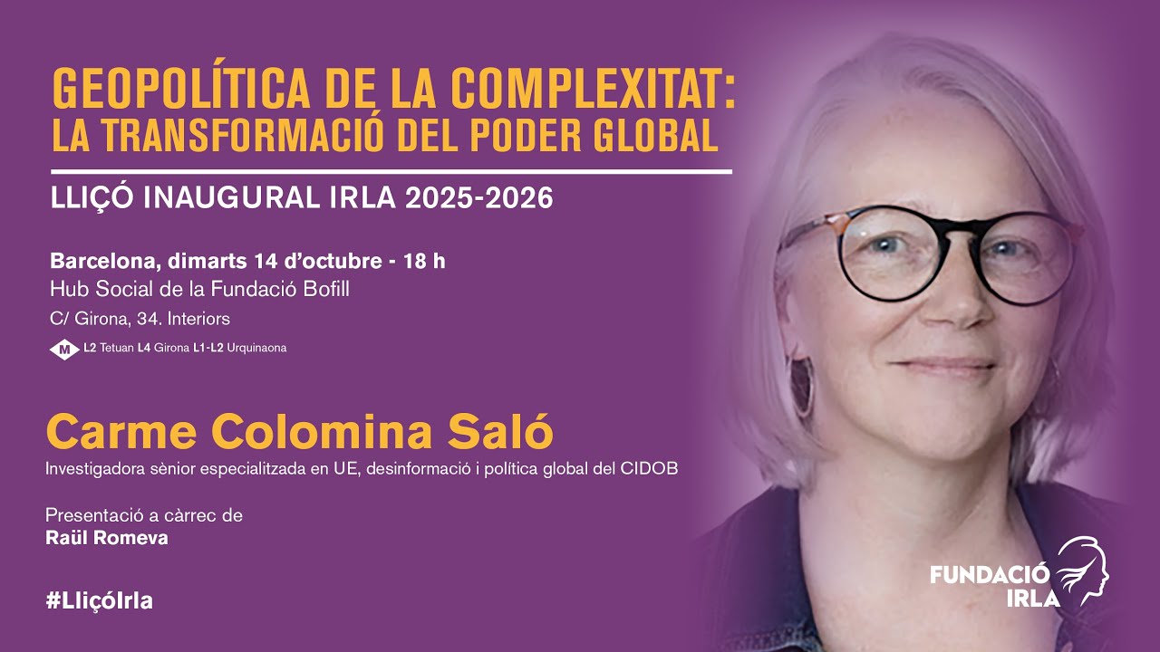 Lliçó Inaugural Irla 2025-2026, amb Carme Colomina