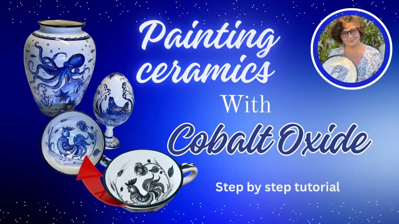 Painting ceramics with Cobalt Oxide. Step by step tutorial