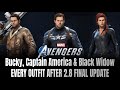 Marvel's Avengers - ALL Winter Soldier, Captain America & Black Widow Outfits FREE 2.8 Showcase