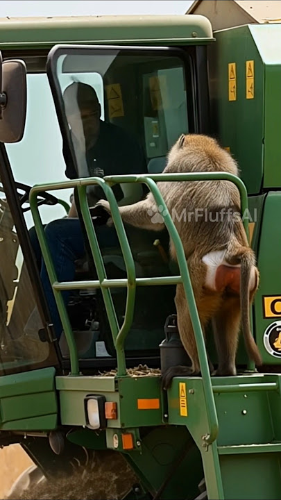 Baboon annoys farmer #baboon #ai #rescue #rescue #nature #animal #foryou