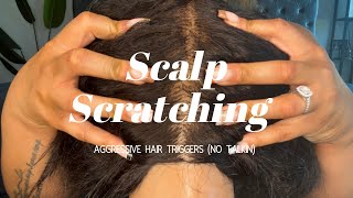 ~ASMR~ Intense Scalp Scratching | Nape Scratching + Water 💦 Spraying + Hair Plucking(No Talking)