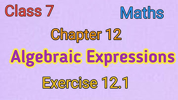 Class 7 Maths Exercise 12.1 Chapter 12 Algebraic Expressions Try these pages 230, 231, 233( NCERT)