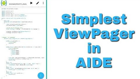 Simplest ViewPager in AIDE