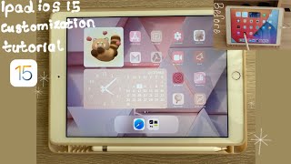 HOW TO CUSTOMIZE YOUR HOMESCREEN IN iPAD iOS 15 (+ widgets,wallpaper) screenshot 5