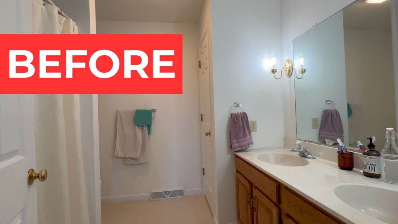 She HATED her builder grade bathroom, so look what she did!