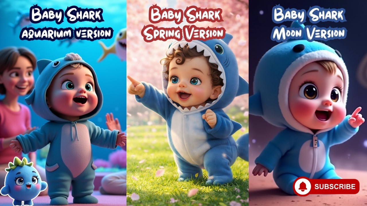 Baby Shark + Baby Shark Moon Version + Baby Shark Saturn Version