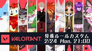 【 #VALORANT 】武器縛りカスタム後半：前半とメンバー少しちがうよ！【箱 庭師/VTuber】