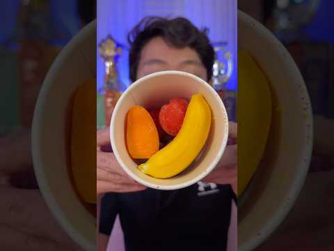 Trying the VIRAL fruit shape ice cream?! #asmr #viralfood