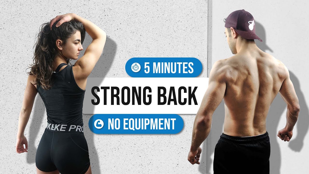 6 Min No Equipment Back Workout At Home Upper And Lower Back YouTube